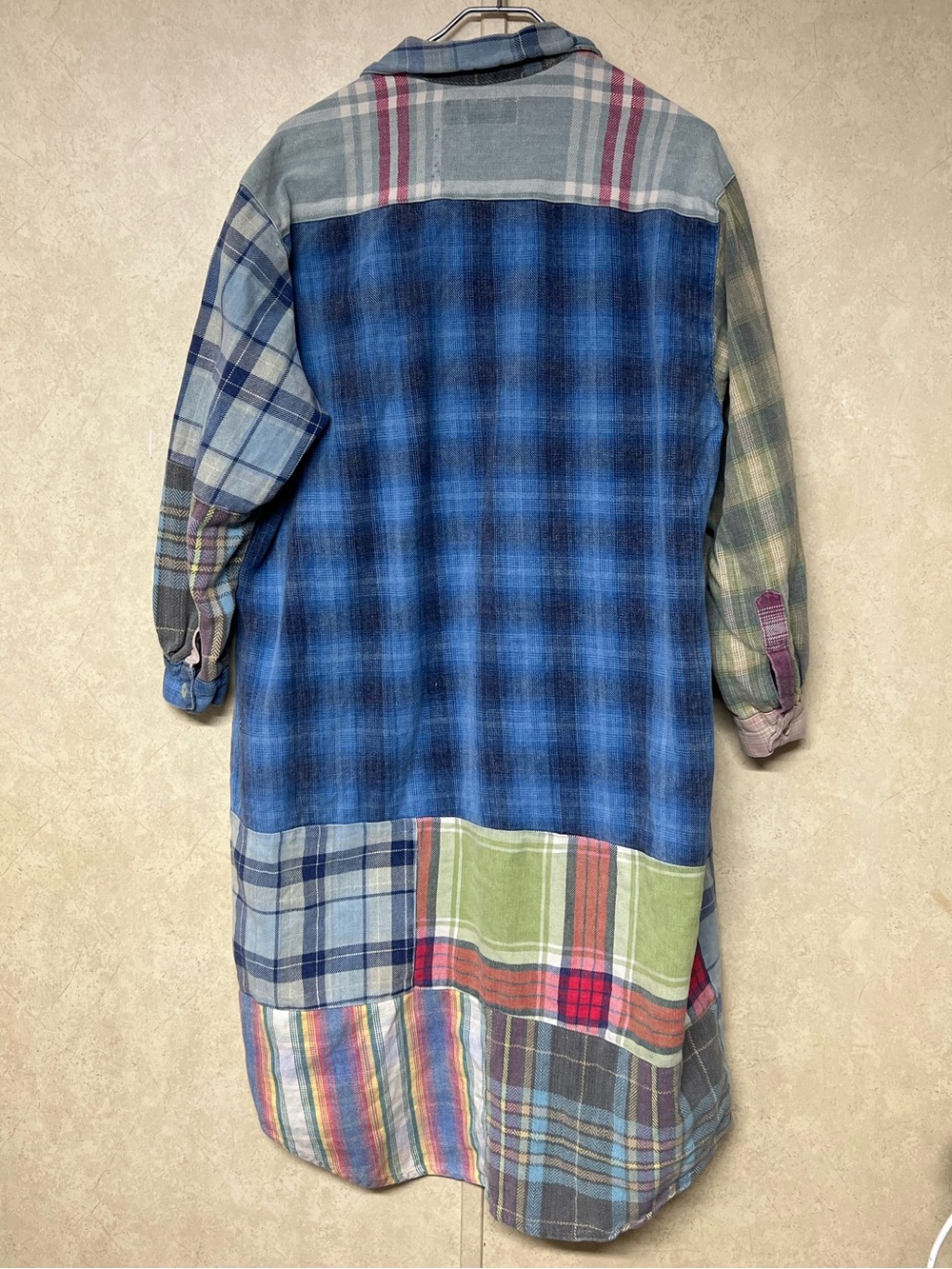Sundance x Citron multicolor patchwork plaid button down collared shirt dress - Picture 2 of 13